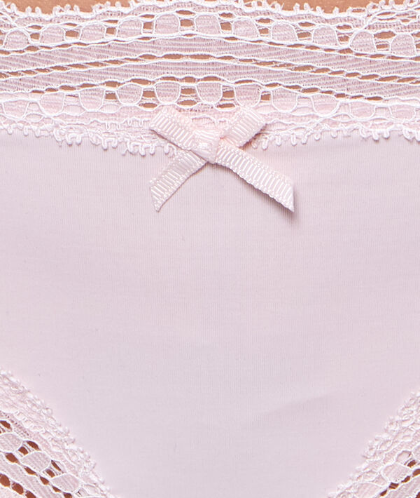 Hipster bords dentelle graphique rose poudre.