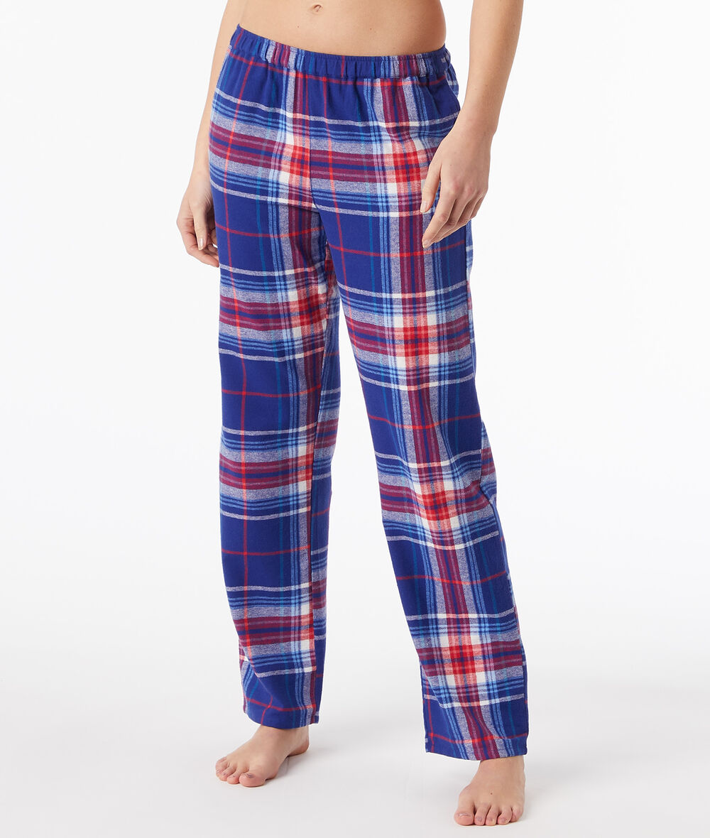 Pantalon de pyjama à carreaux 100 coton biologique SISOES BLEU