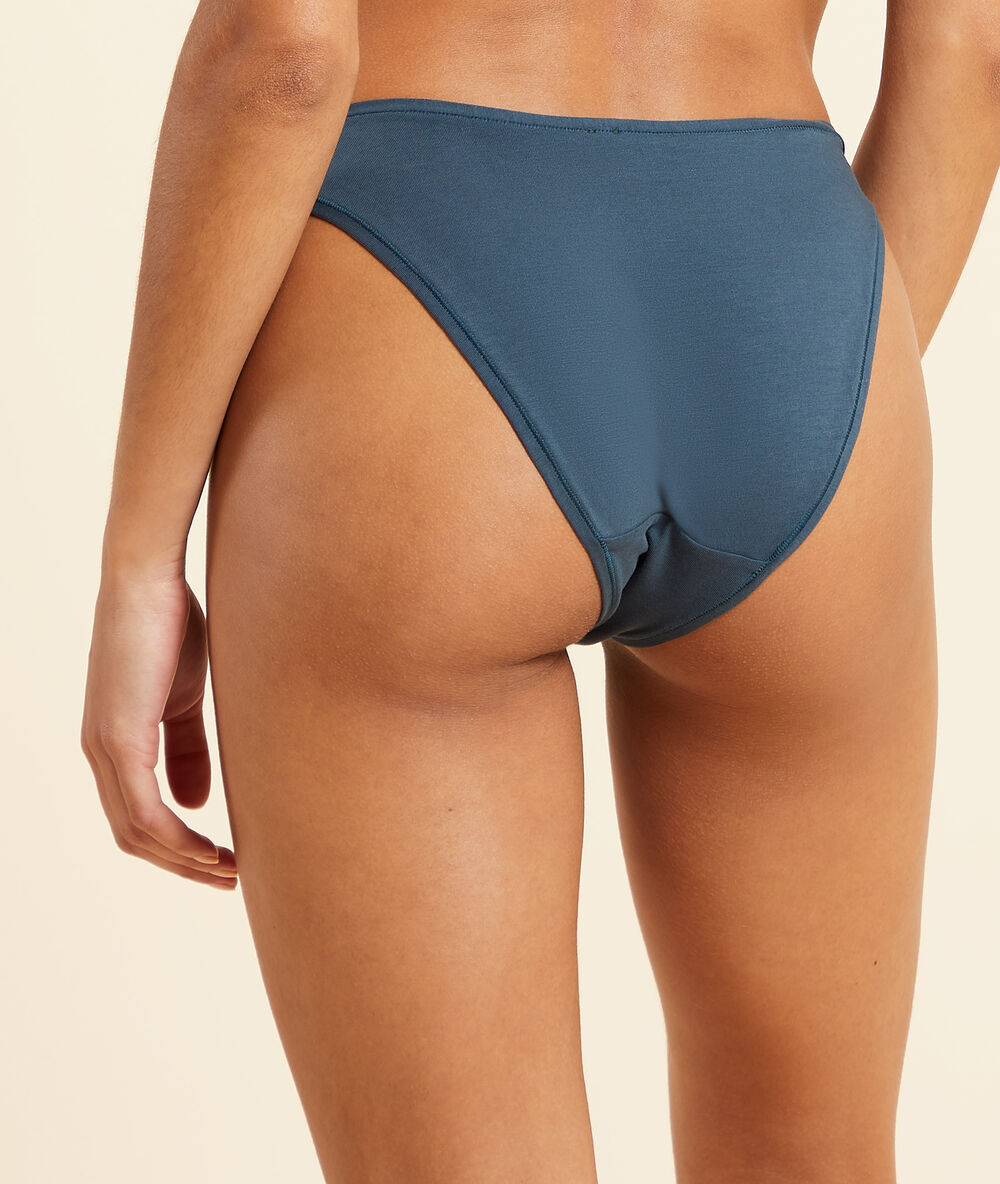 Culotte high leg en coton encre.