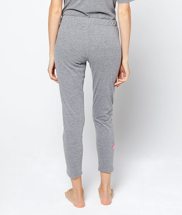 Pantalon imprimé flamand rose au bas Pantalon imprimé flamand rose au bas