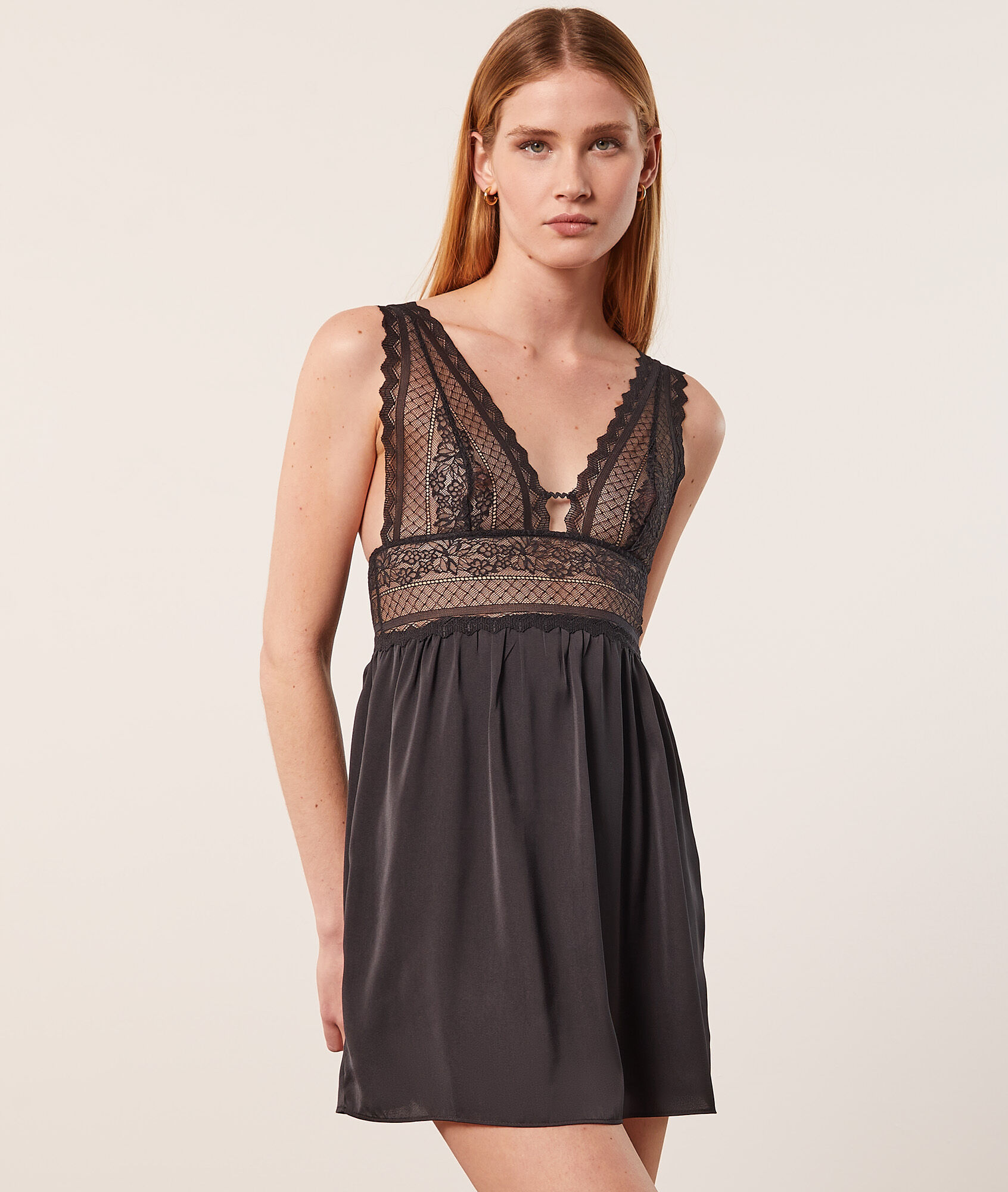 Nuisette en dentelle - Hymne - XS - Noir - Femme - Etam