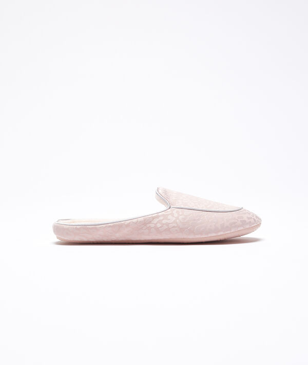 Mules satinées à imprimé léopard Mules satinées à imprimé léopard