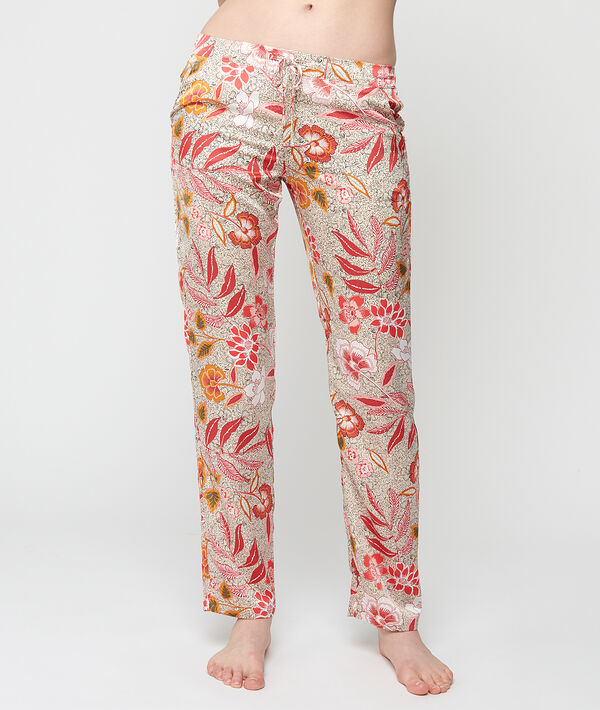 Pantalon satiné imprimé Pantalon satiné imprimé;${refinementColor}