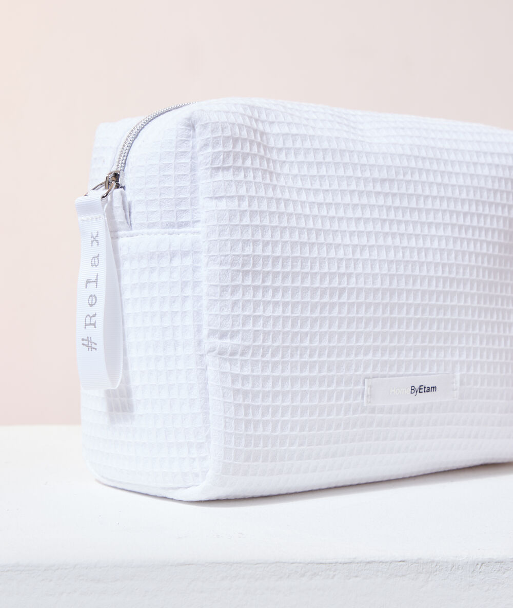 Trousse nid d'abeille blanc.