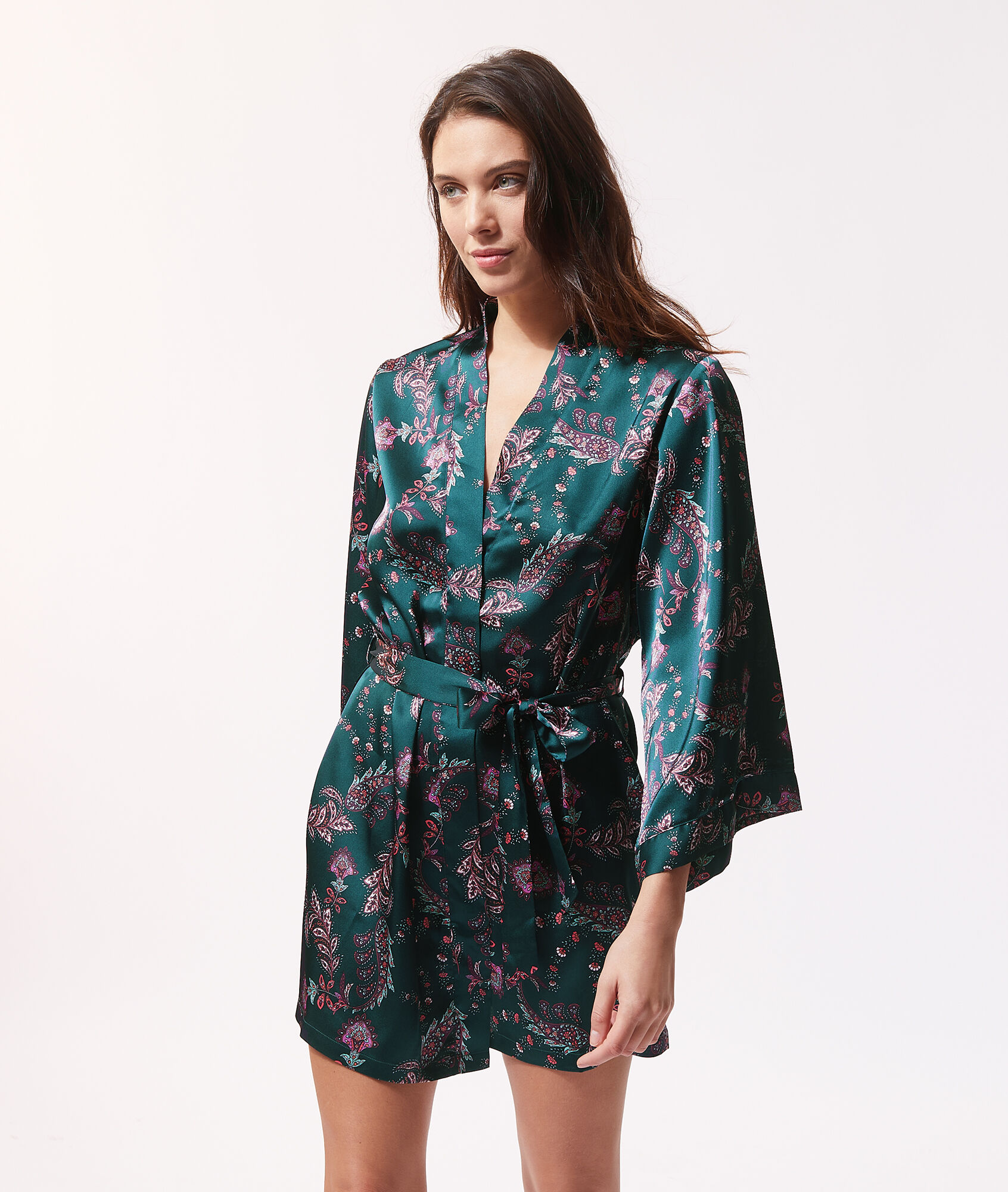 pic Peignoir Robe De Chambre Etam ylang deshabille satine imprime
