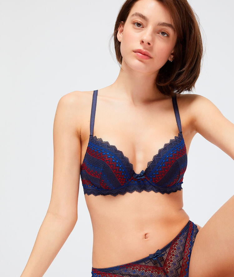 Soutien-gorge n°1 - push-up marine.