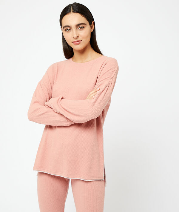 T-shirt côtelé manches longues T-shirt côtelé manches longues;${refinementColor}