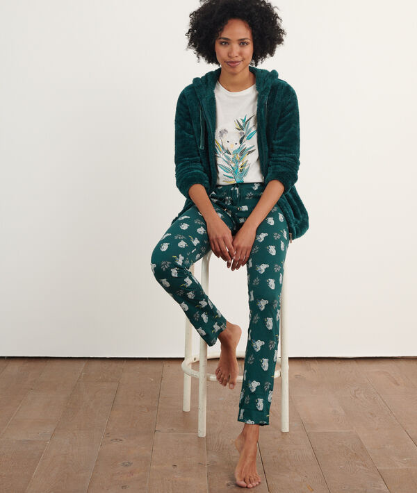 Pyjama 3 pièces imprimé, veste polaire Pyjama 3 pièces imprimé, veste polaire;${refinementColor}