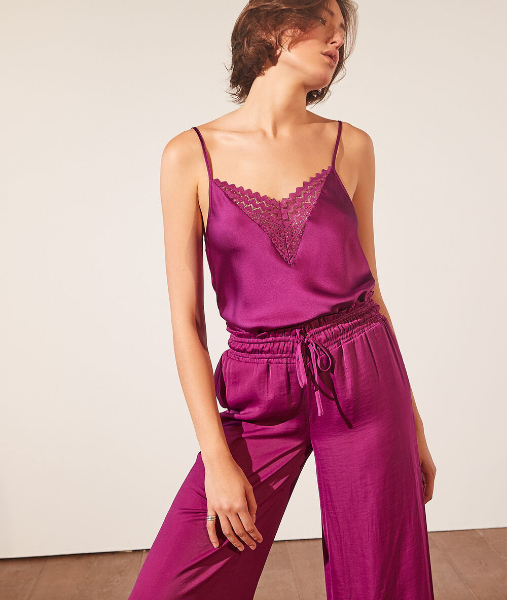 Pantalon de pyjama évasé orchidee.