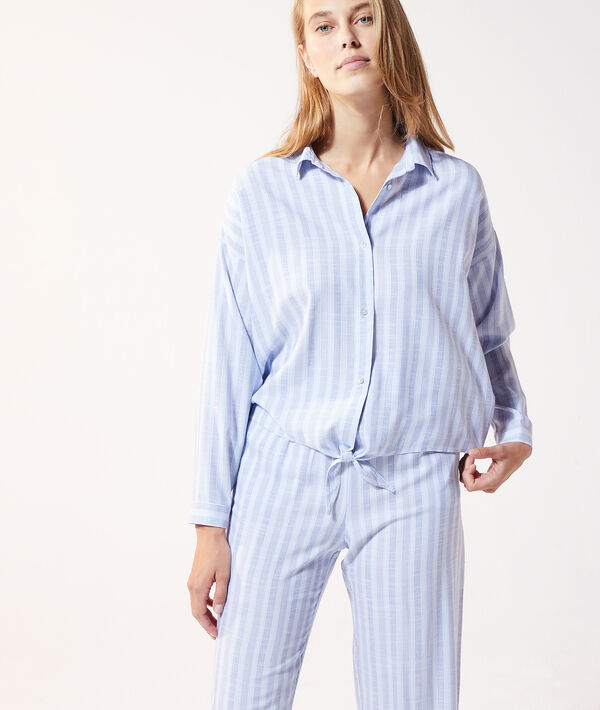 Chemise manches longues rayée Chemise manches longues rayée;${refinementColor}