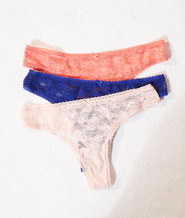 Lot de 3 tangas Lot de 3 tangas;${refinementColor}