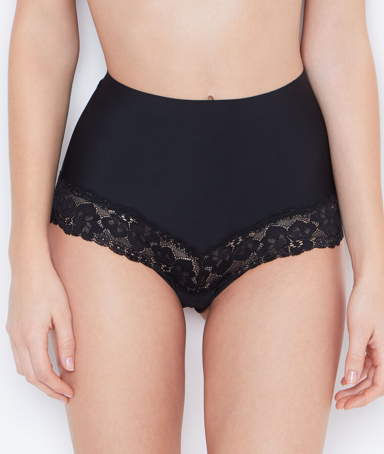 Culotte sculptante taille haute - niveau 1 : silhouette sculpt&eacute;e noir.