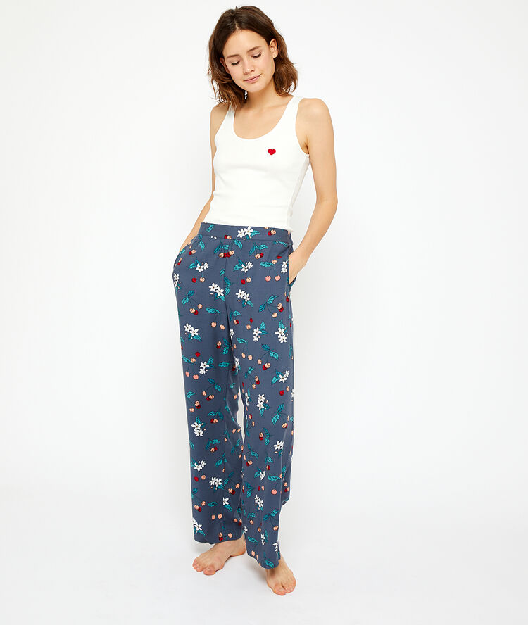 Pantalon imprimé anthracite.