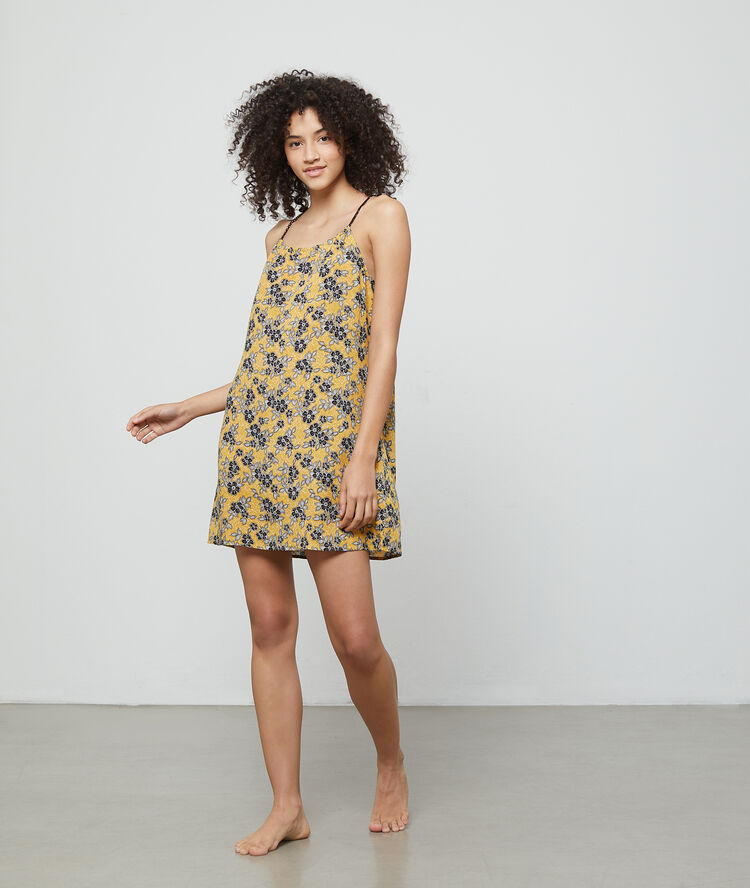 Nuisette imprimée jaune.