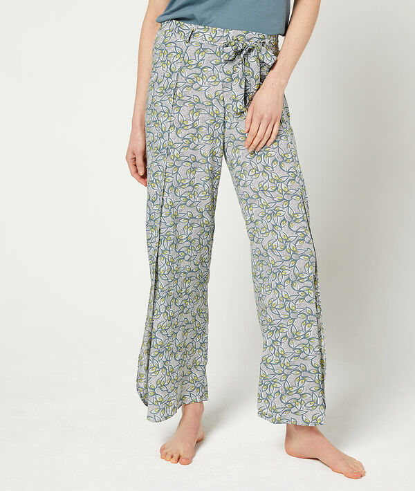 Pantalon imprimé feuillage Pantalon imprimé feuillage;${refinementColor}