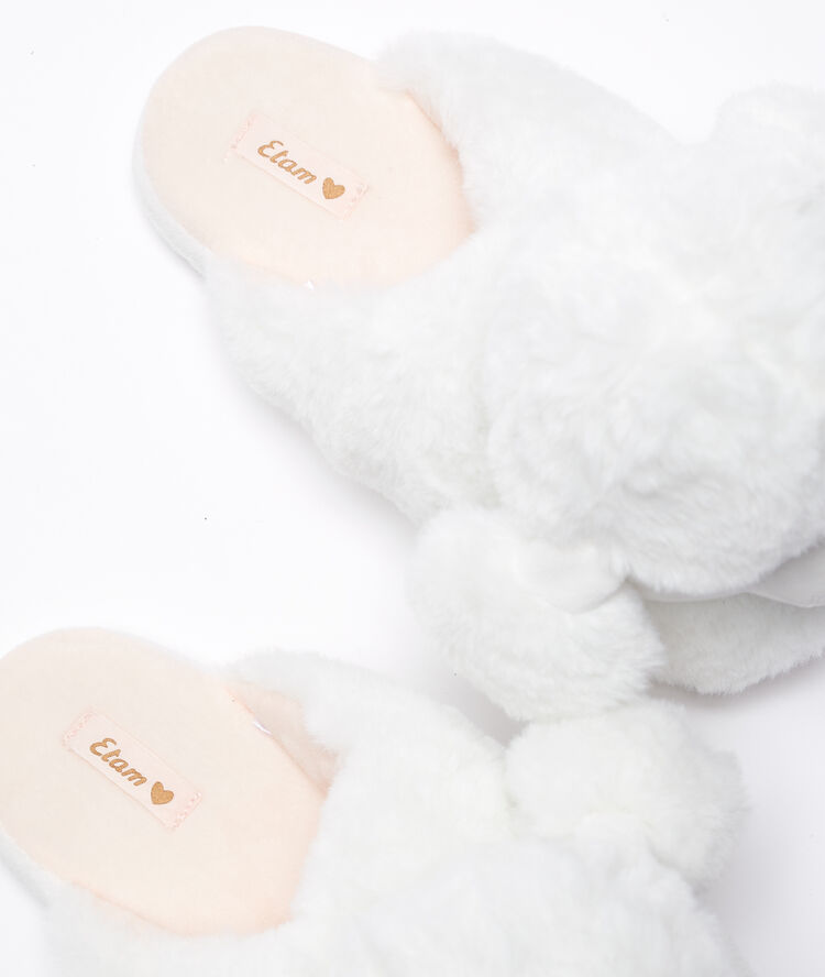 Chaussons caniches 3d ecru.