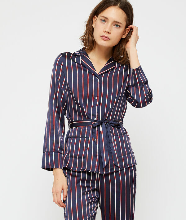 Chemise de pyjama à nouer Chemise de pyjama à nouer;${refinementColor}