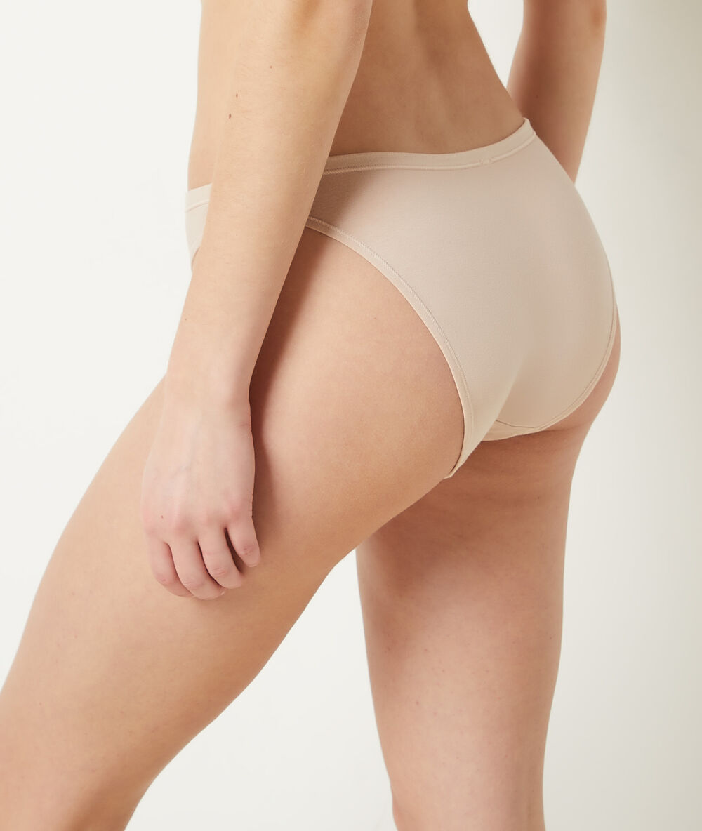 Culotte high leg en coton bio extensible lin.