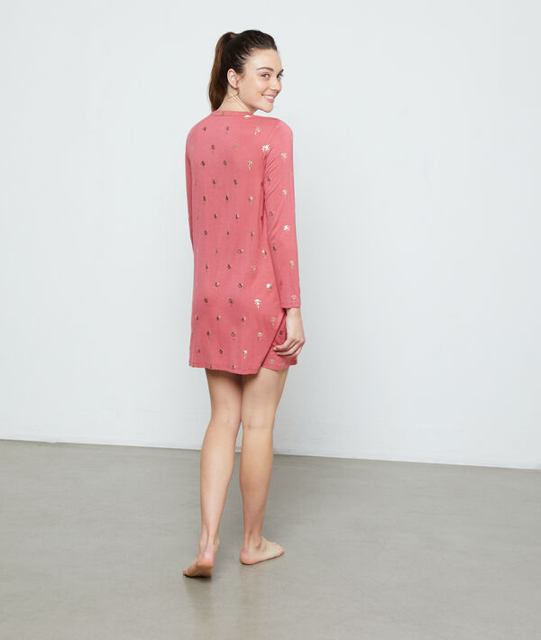 Chemise de nuit imprimé palmiers Chemise de nuit imprimé palmiers;${refinementColor}