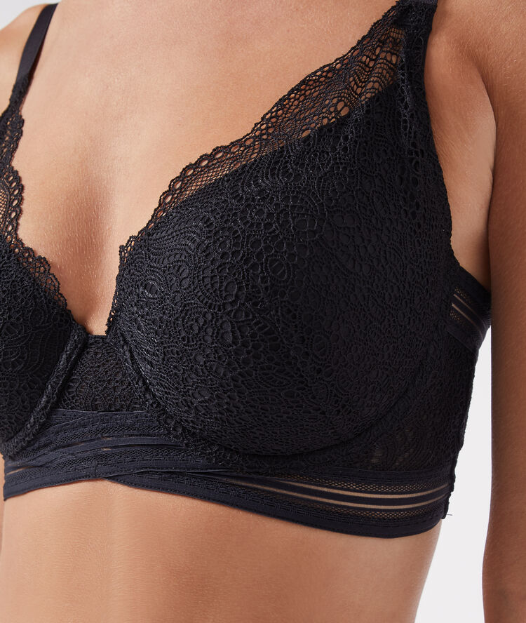 Soutien-gorge n°6 - triangle naturel noir.
