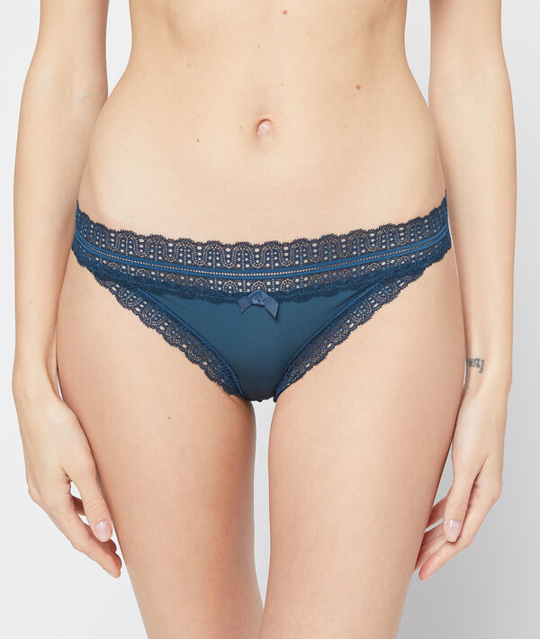 Culotte microfibre et dentelle Culotte microfibre et dentelle
