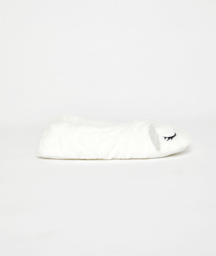 Chaussons hibou blanc.