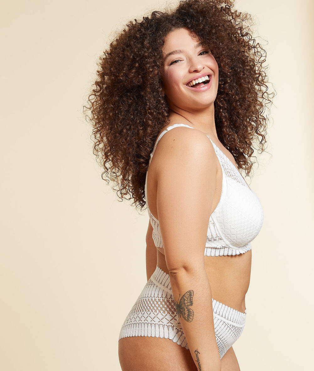 Soutien-gorge n°6 - triangle naturel ecru.