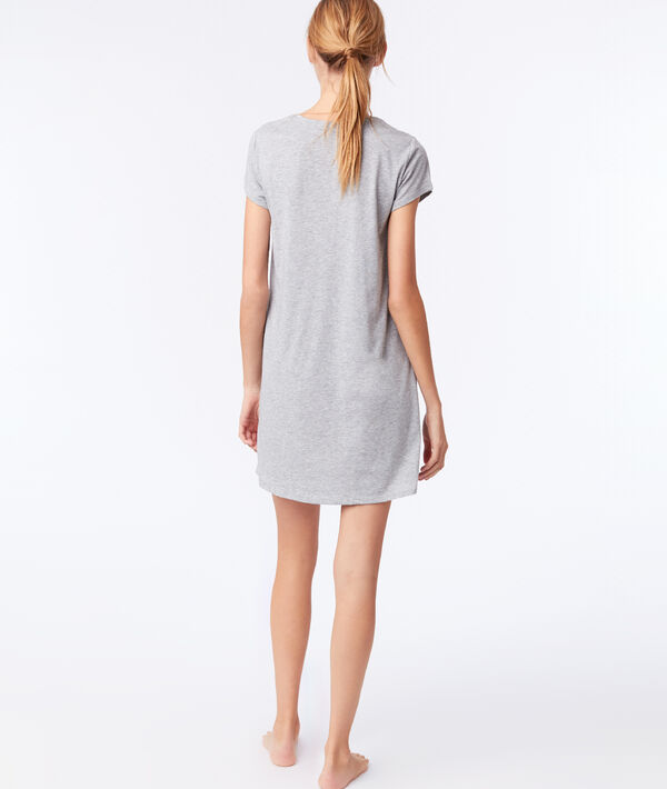 Chemise de nuit imprimé ananas anthracite.