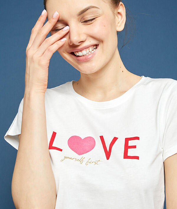 T-shirt imprimé "Love Yourself First" T-shirt imprimé "Love Yourself First"