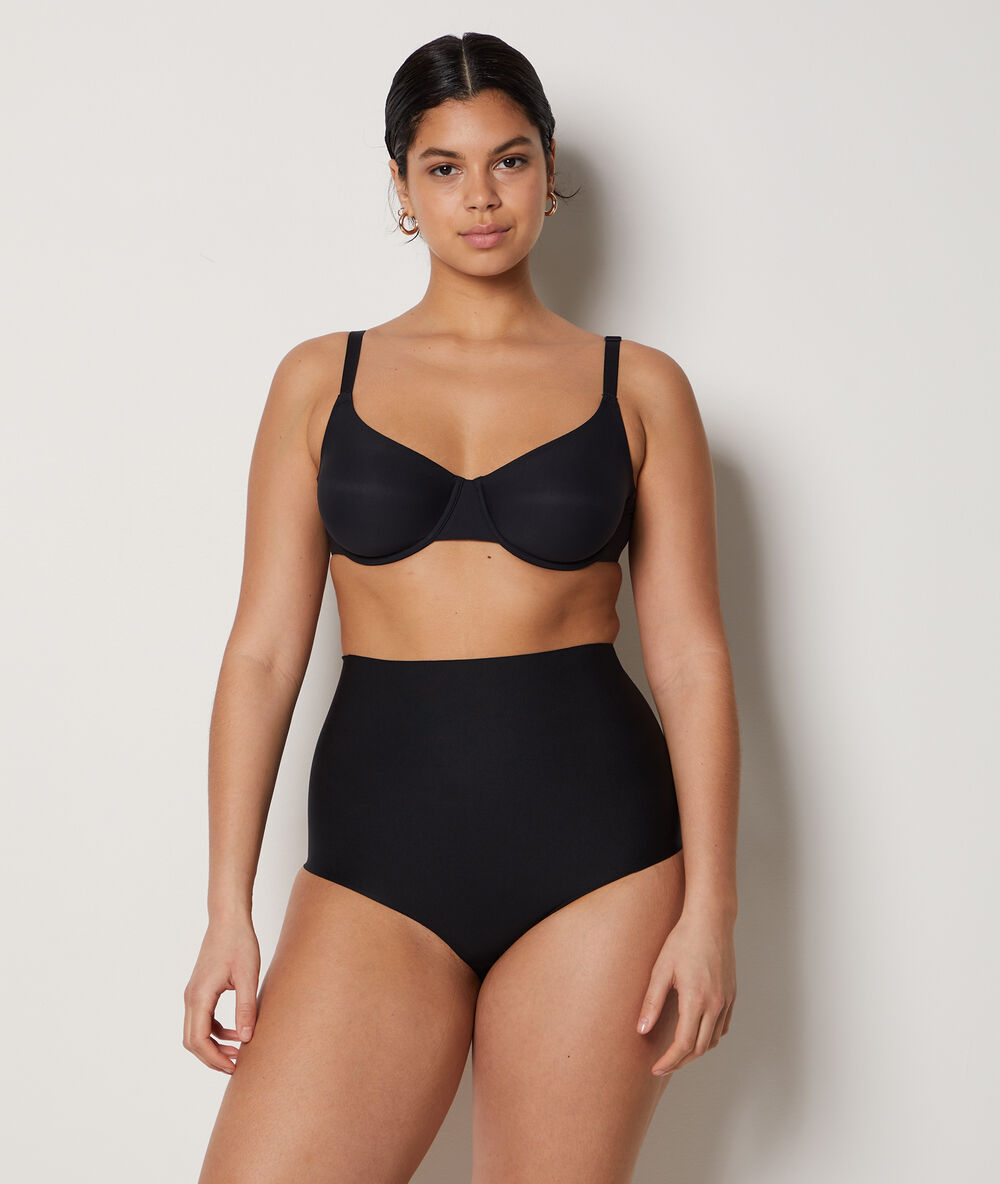Culotte taille très haute - maintien fort noir.