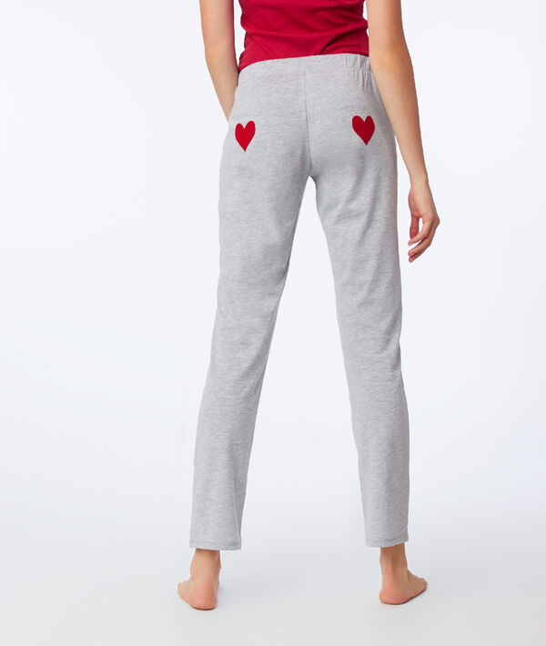 Pantalon coeur gris.