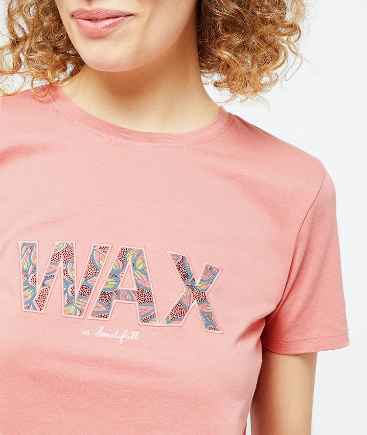 T-shirt imprimé "wax" rose.