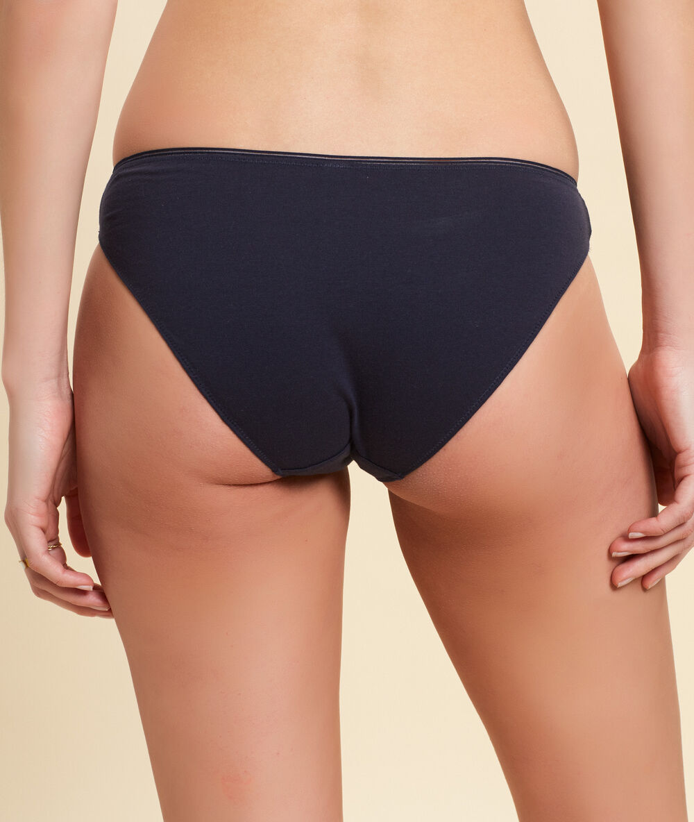 Culotte en coton marine.