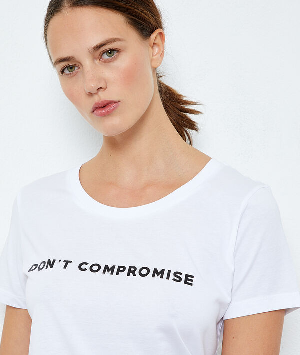 T-shirt "Don't compromise" en coton T-shirt "Don't compromise" en coton;${refinementColor}