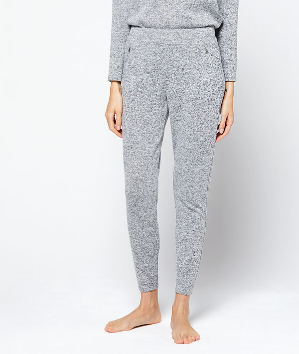 Pantalon loungewear maille chinée douce Pantalon loungewear maille chinée douce
