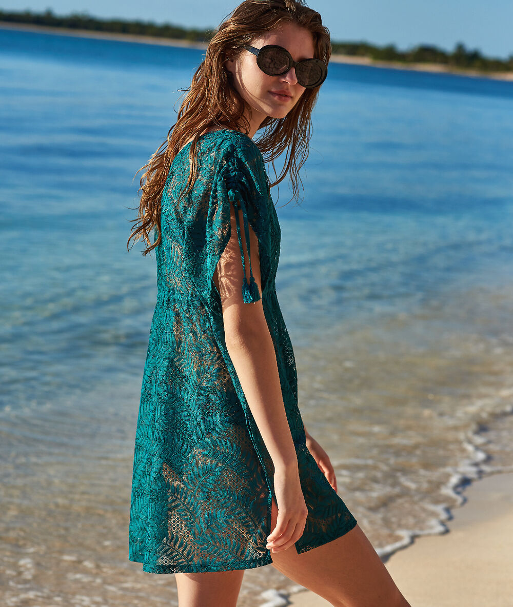 Tunique de plage vert.