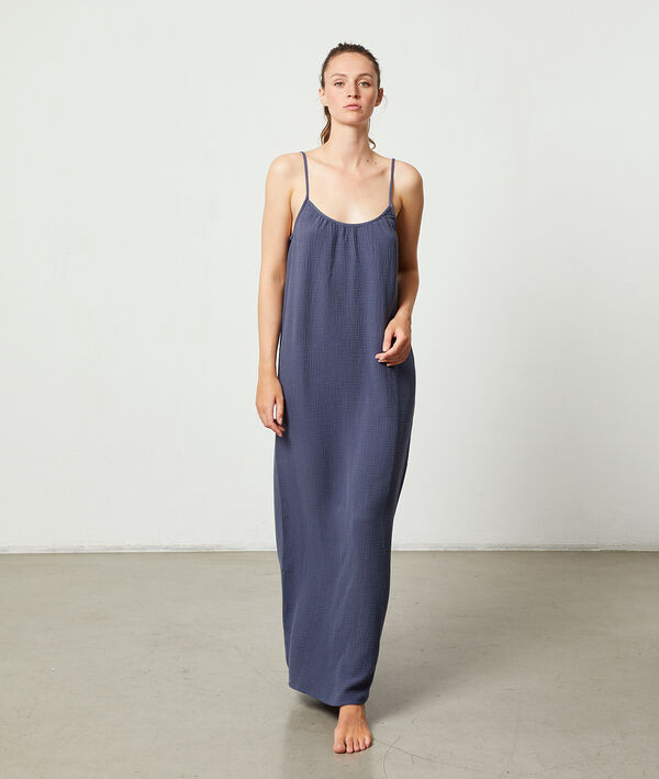 Robe longue, dos échancré Robe longue, dos échancré;${refinementColor}
