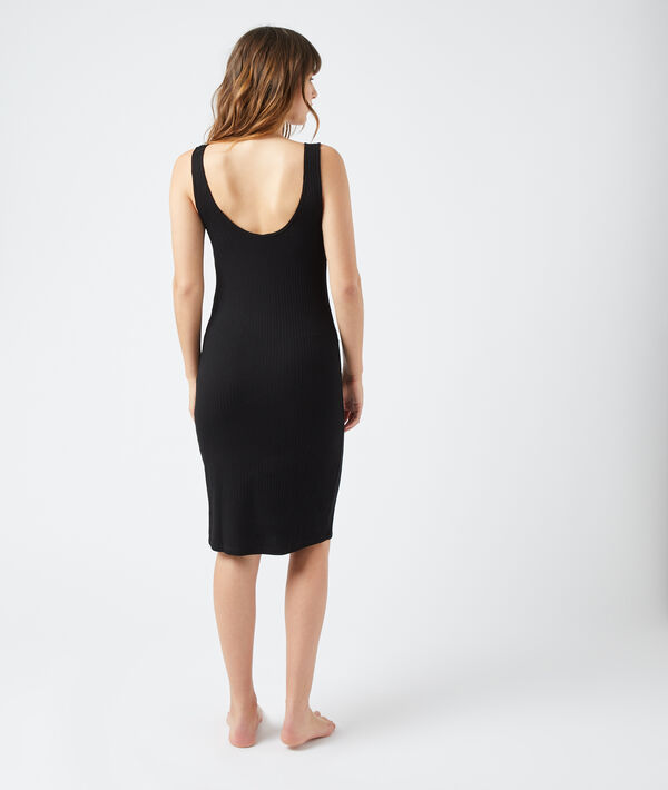 Robe longue côtelée Robe longue côtelée;${refinementColor}