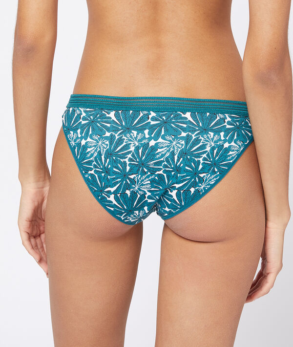 Lot de 3 culottes en coton bleu.