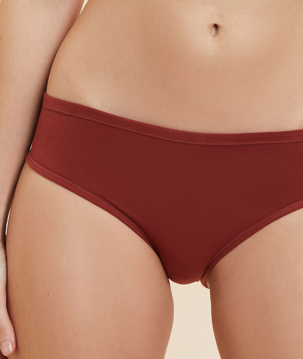 Hipster en coton bio extensible cuivre.