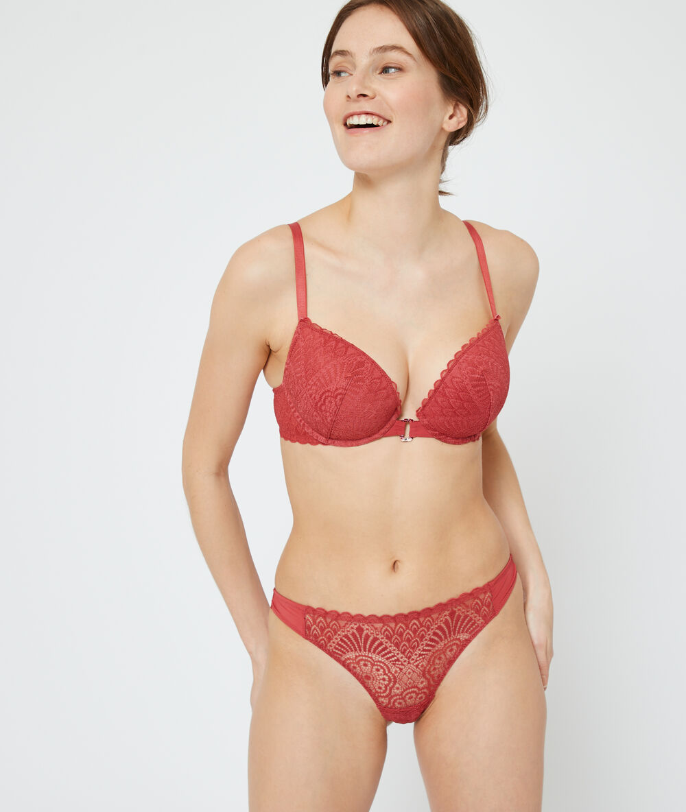 Soutien-gorge n°5 - coques fines grenadine.