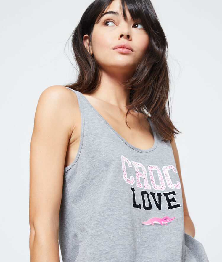 Nuisette "croc love" gris.