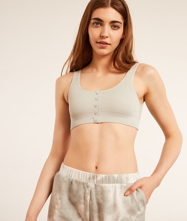 Brassière côtelée Brassière côtelée;${refinementColor}