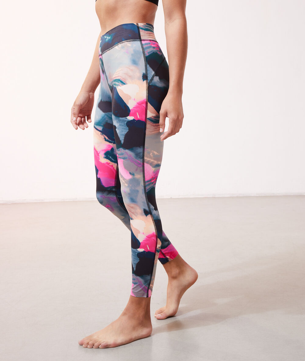 Legging de training long multicolore.
