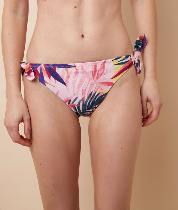 Bas de bikini simple à nouettes Bas de bikini simple à nouettes;${refinementColor}