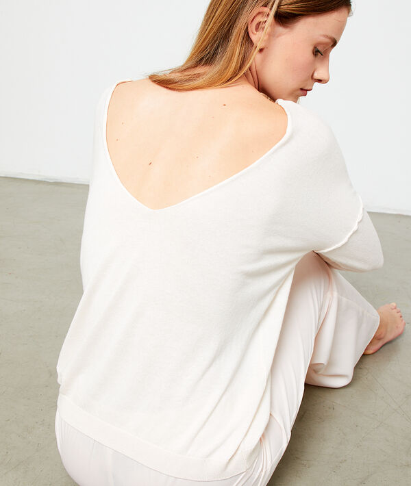 Pull maille fine dos décolleté Pull maille fine dos décolleté