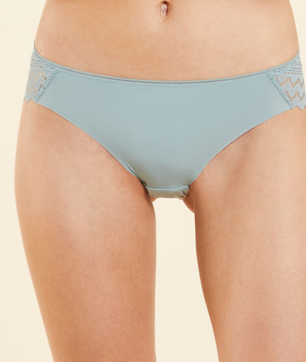 Culotte en microfibre et dentelle Culotte en microfibre et dentelle;${refinementColor}