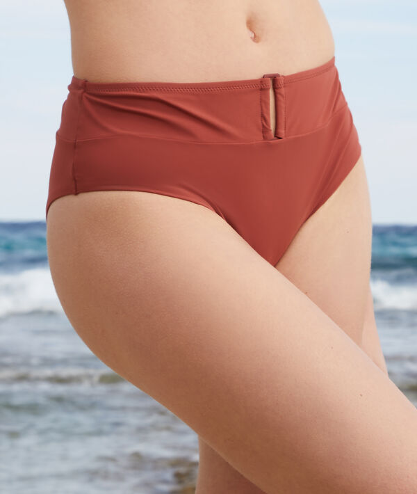 Culotte taille haute à boucle maillot de bain Culotte taille haute à boucle maillot de bain;${refinementColor}