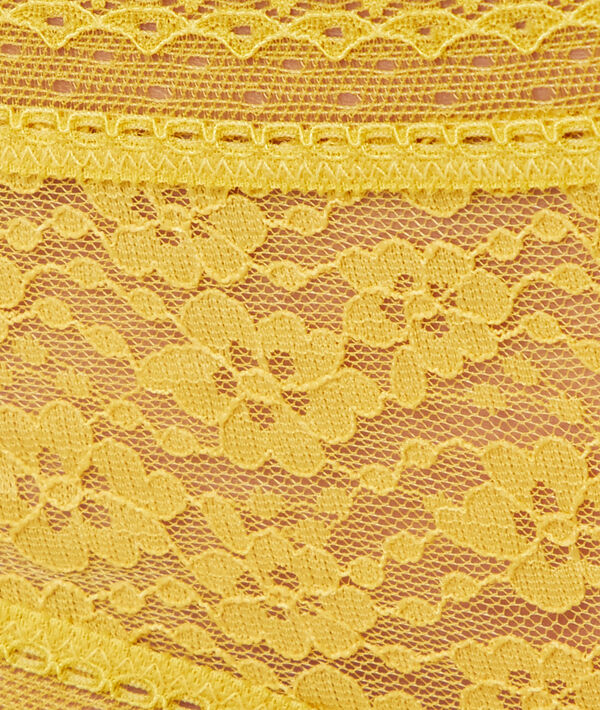 Tanga en dentelle anis.