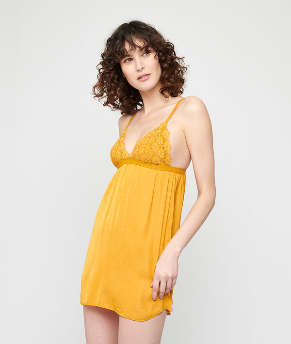 Nuisette fluide décolleté dentelle Nuisette fluide décolleté dentelle;${refinementColor}